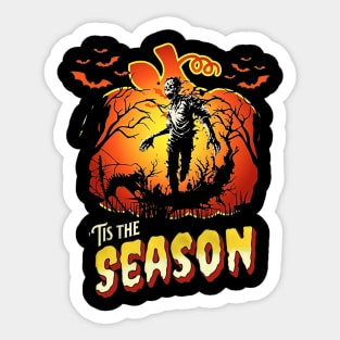 'Tis The Season Monster Mash, Vintage Ghost Halloween, Monster, Retro Fall, Happy Halloween Day Happy Halloween Party Gift Sticker